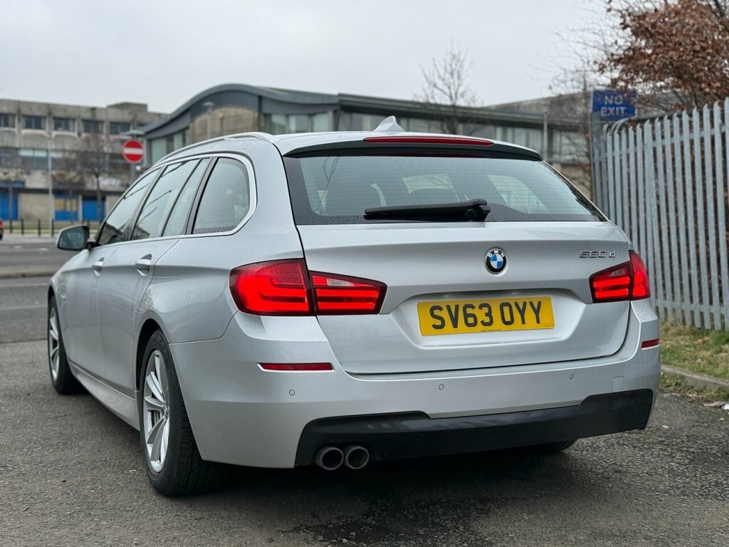 BMW 5 Series 2L 520D M Sport Touring SV63OYY Silver #5