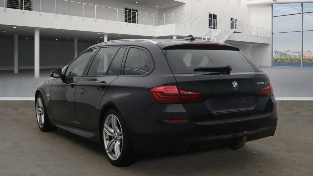 BMW 5 Series 2L 520D M Sport Touring SW17ZGM Black #3