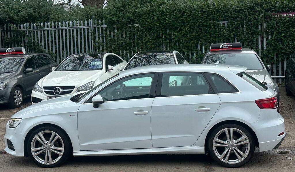 Audi A3 Hatchback 2.0 Tdi S Line Sportback S Tronic 6 GM66OZX White #6