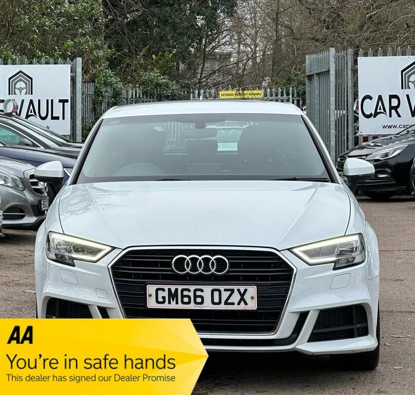 Audi A3 Hatchback 2.0 Tdi S Line Sportback S Tronic 6 GM66OZX White #2