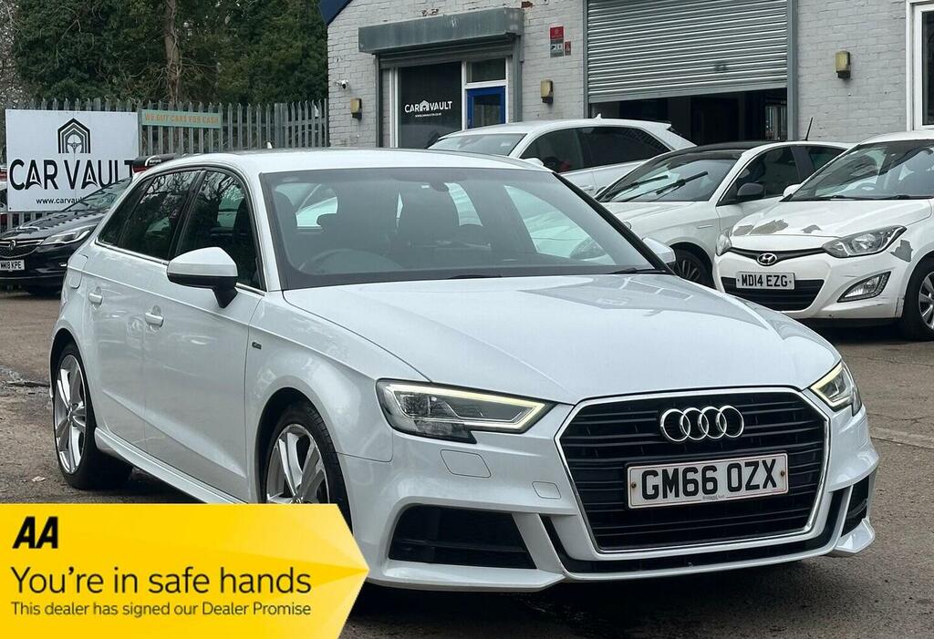 Audi A3 Hatchback 2.0 Tdi S Line Sportback S Tronic 6 GM66OZX White #3