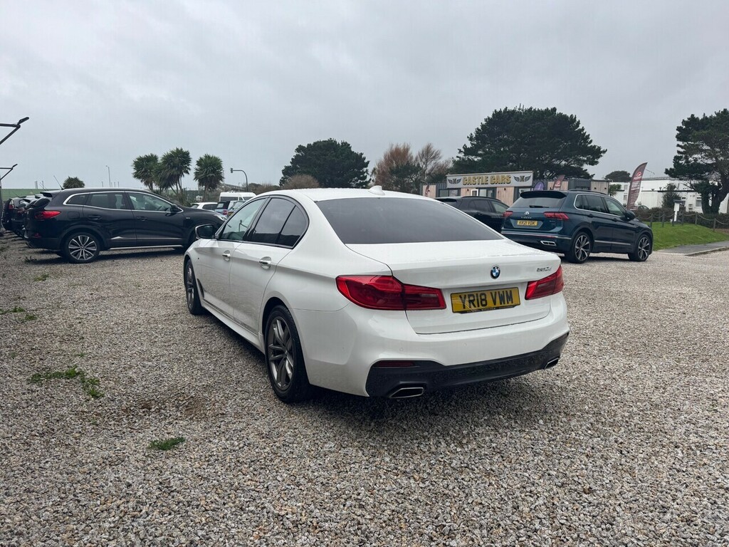 BMW 5 Series 520D M Sport YR18VWM White #5
