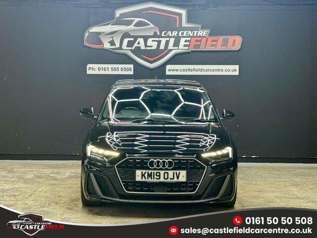 Audi A1 2019 1.0 Tfsi 30 S Line Sportback S Tro KM19OJV Black #2