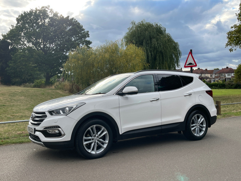 Hyundai Santa Fe Crdi Premium Se Blue YO65DZA White #2