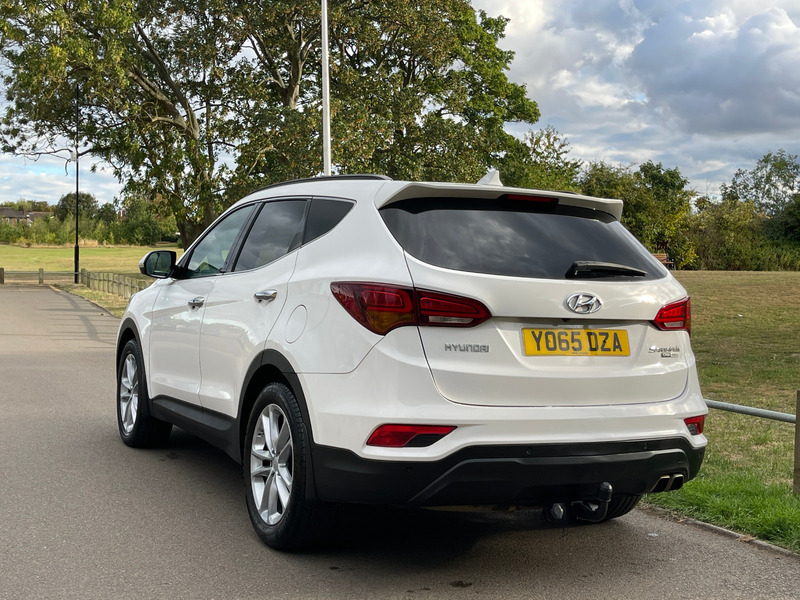 Hyundai Santa Fe Crdi Premium Se Blue YO65DZA White #6