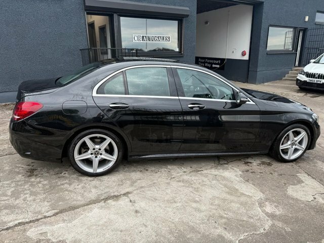 Mercedes-Benz C Class 2017 2.0 C200 Amg Line Premium Plus Saloon P WG67XBR Black #5