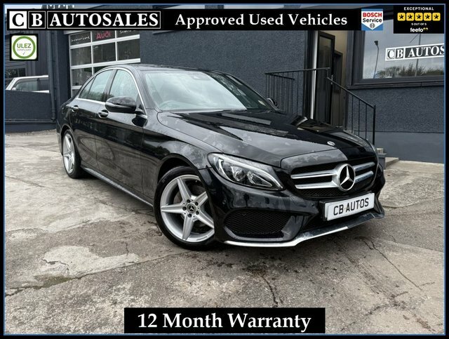 Mercedes-Benz C Class 2017 2.0 C200 Amg Line Premium Plus Saloon P Black