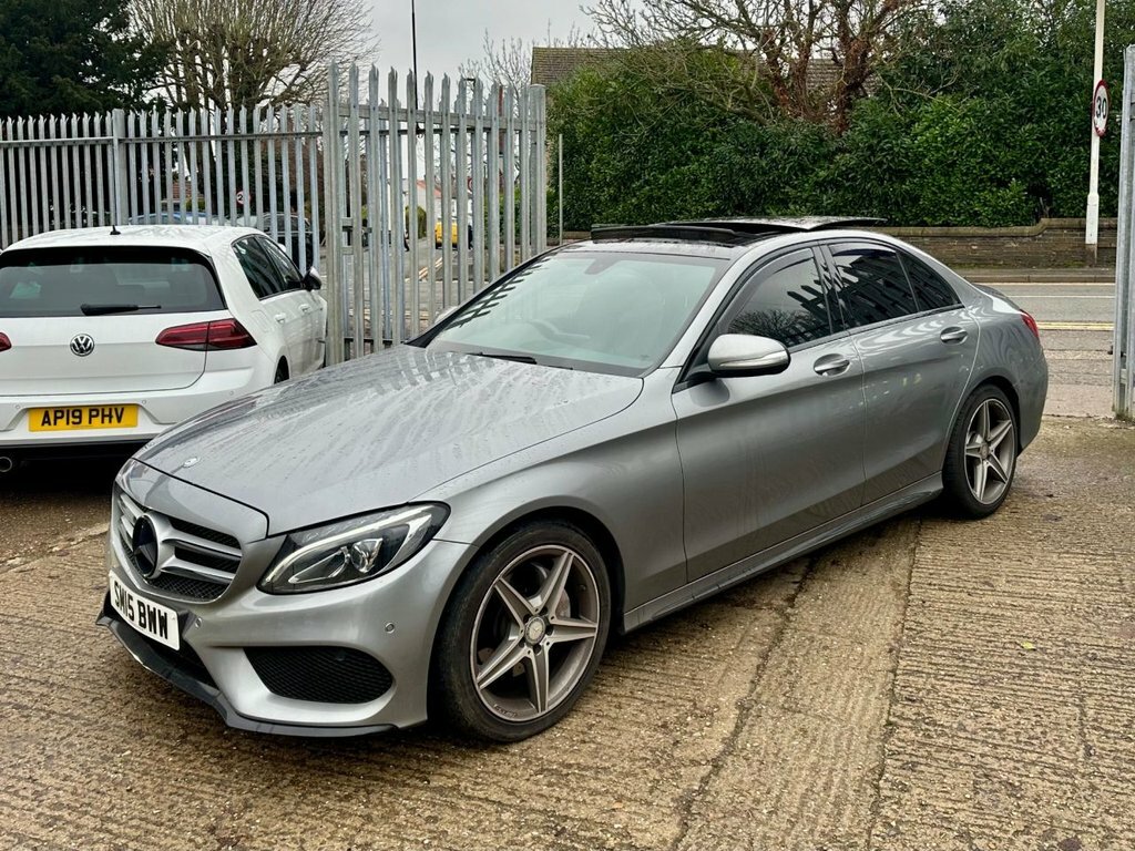 Mercedes-Benz C Class 2.1 C220 Bluetec Amg Line Premium Saloon Die SM15BWW Silver #3