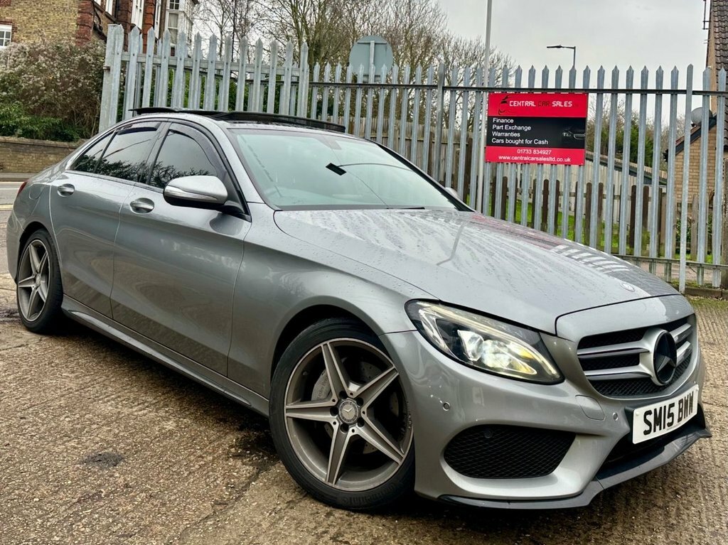 Mercedes-Benz C Class 2.1 C220 Bluetec Amg Line Premium Saloon Die SM15BWW Silver