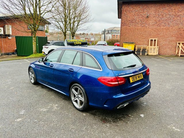 Mercedes-Benz C Class 2018 2.1 C220d Amg Line Estate G-tronic OE18NHX Blue #5
