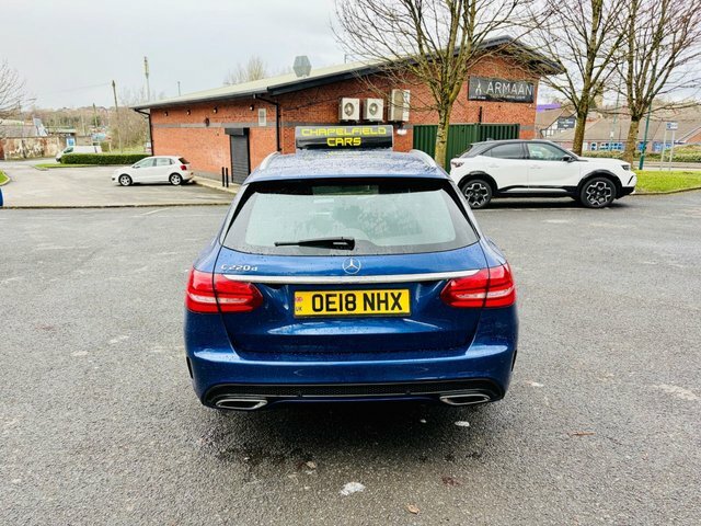 Mercedes-Benz C Class 2018 2.1 C220d Amg Line Estate G-tronic OE18NHX Blue #4