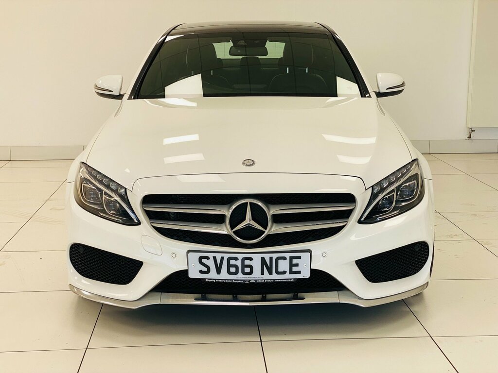 Mercedes-Benz C Class 2.1 C220d Amg Line Premium Saloon 7G- SV66NCE White #4