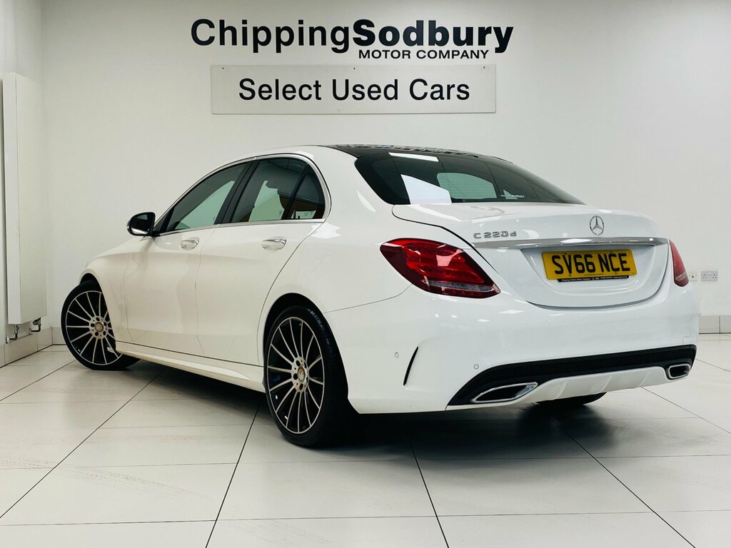 Mercedes-Benz C Class 2.1 C220d Amg Line Premium Saloon 7G- SV66NCE White #2