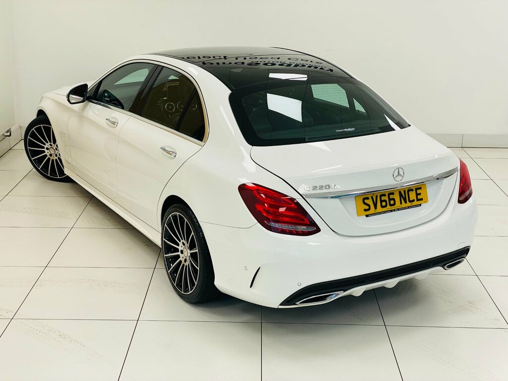 Mercedes-Benz C Class 2.1 C220d Amg Line Premium Saloon 7G- SV66NCE White #6