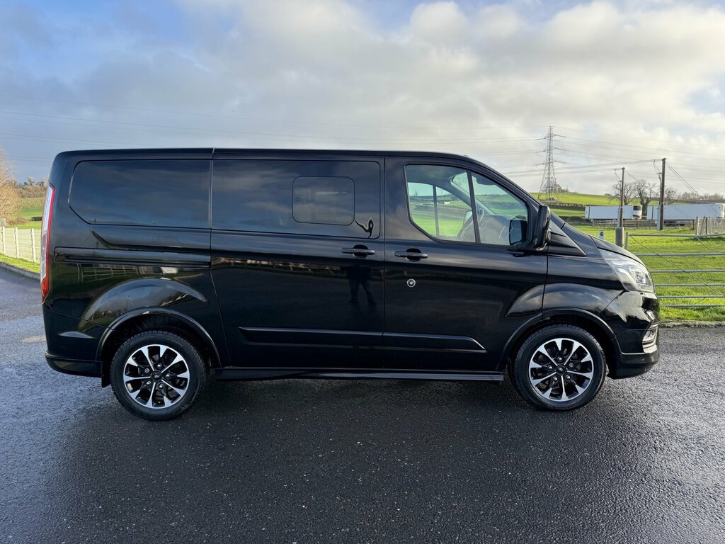 Ford Transit Custom 2.0 310 Ecoblue Sport Crew Van Double Cab 6Dr Dies BM19YOR Black #3