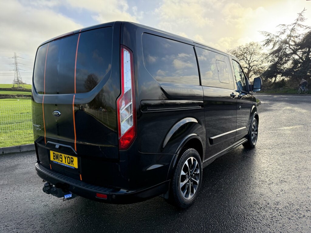 Ford Transit Custom 2.0 310 Ecoblue Sport Crew Van Double Cab 6Dr Dies BM19YOR Black #2