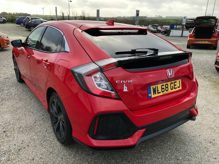 Honda Civic 1.0 Vtec Turbo 126 Sr Sat Nav WL68GEJ Red #4
