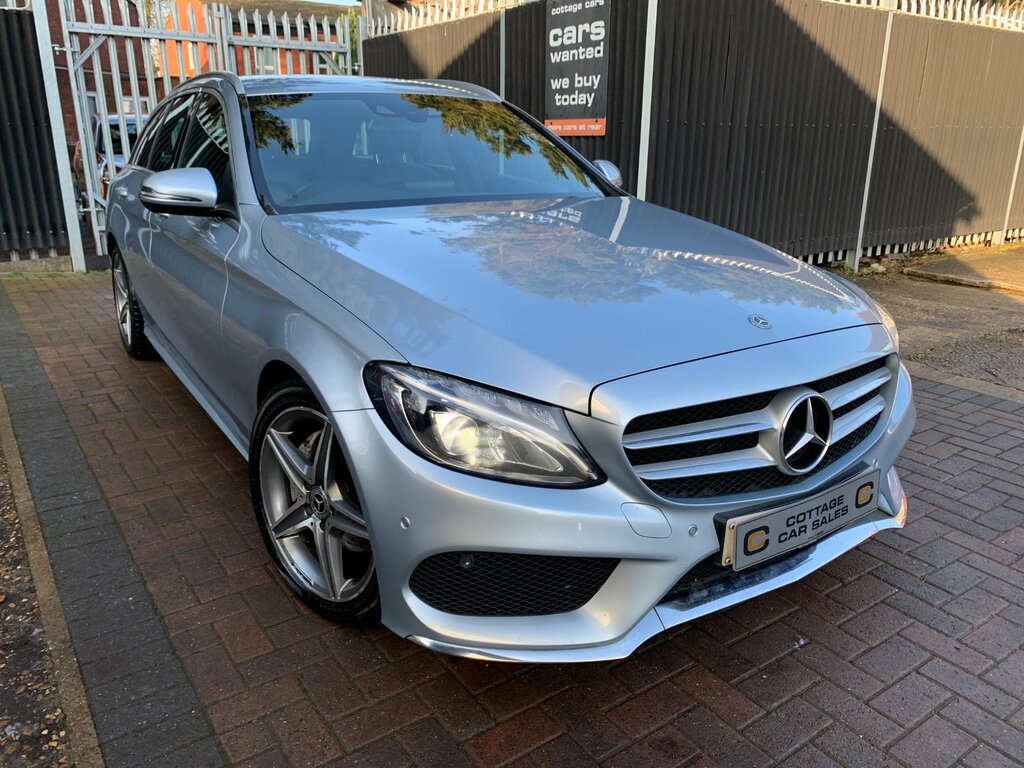 Mercedes-Benz C Class 2.1 C220d Amg Line Estate G-tronic Eur OV67EWJ Silver #2