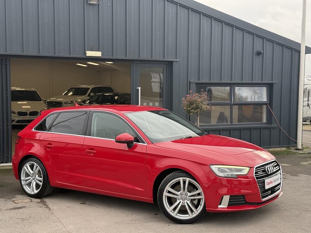 Audi A3 Sportback Tfsi Quattro Sport WX17NPE Red #4
