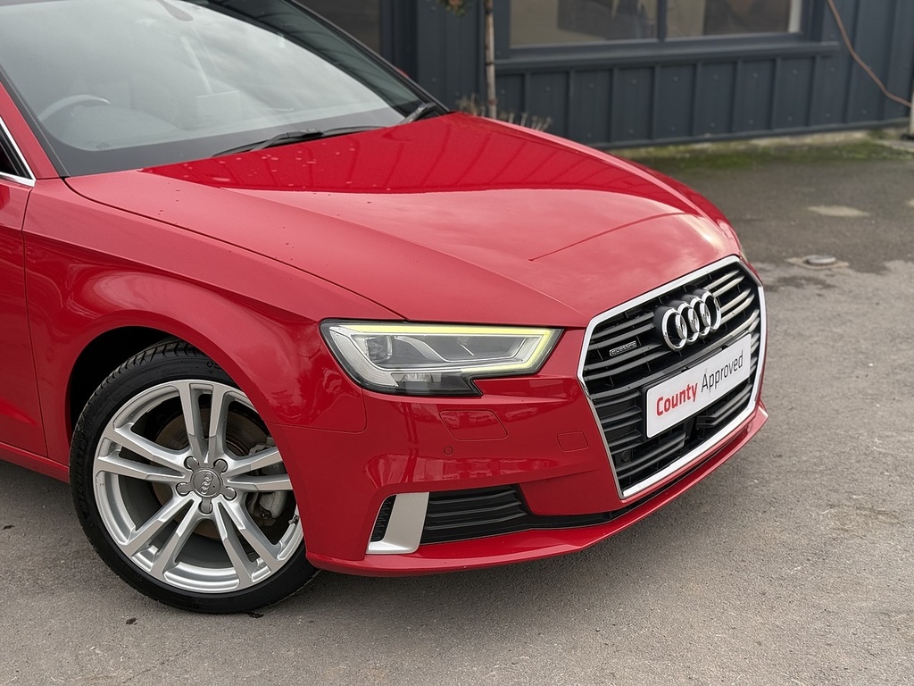 Audi A3 Sportback Tfsi Quattro Sport WX17NPE Red #2