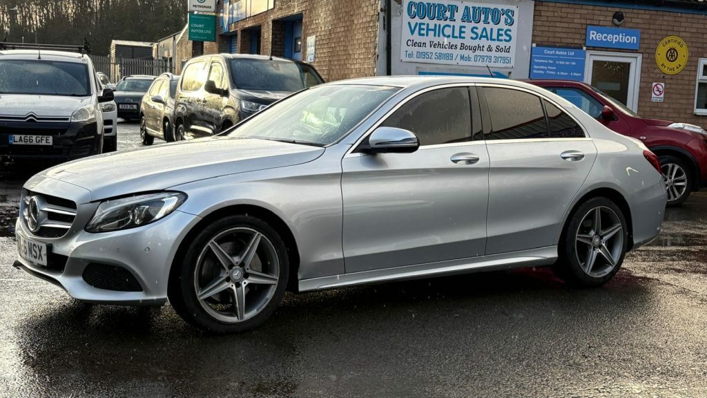 Mercedes-Benz C Class C220d Amg Line 2016 LT66MSX Silver #6