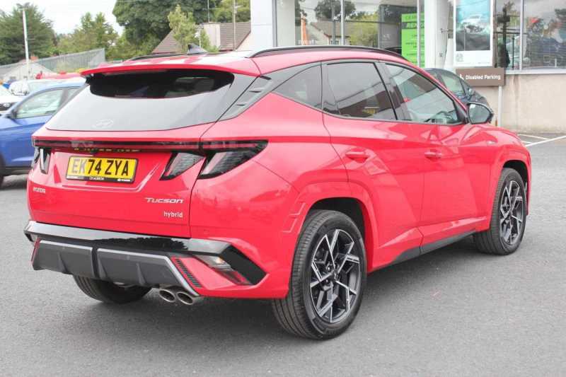 Hyundai Tucson 1.6T Hybrid N Line S - 2024 Ek74zya EK74ZYA Red #4