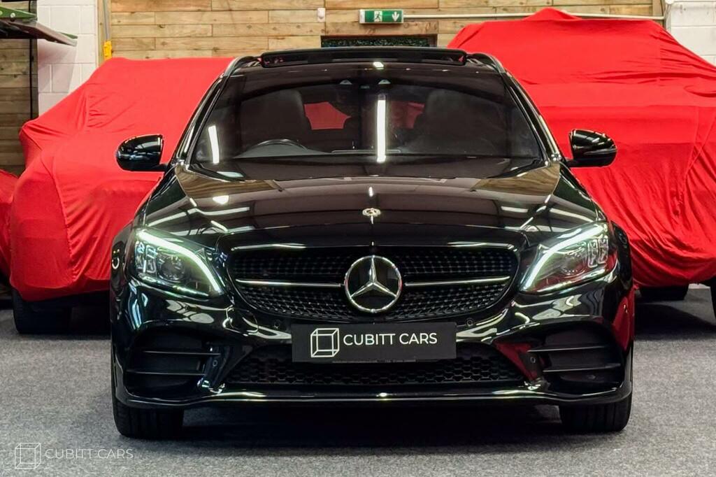 Mercedes-Benz C Class Estate 2.0 C300d Amg Line Night Edition Premium P RV71TFF Black #2