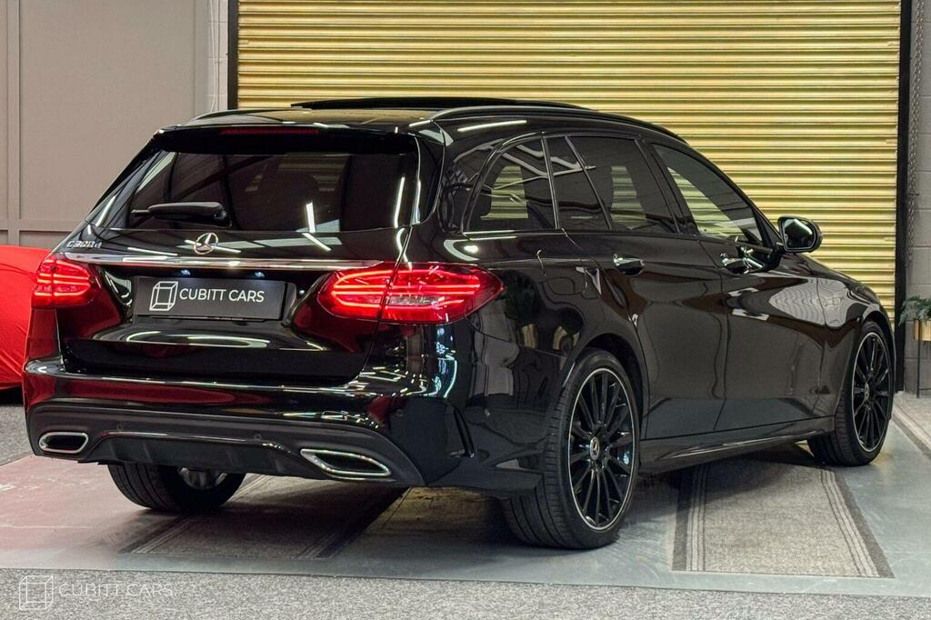 Mercedes-Benz C Class Estate 2.0 C300d Amg Line Night Edition Premium P RV71TFF Black #6