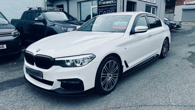 BMW 5 Series 520D M Sport Saloon FV67AVN White #2