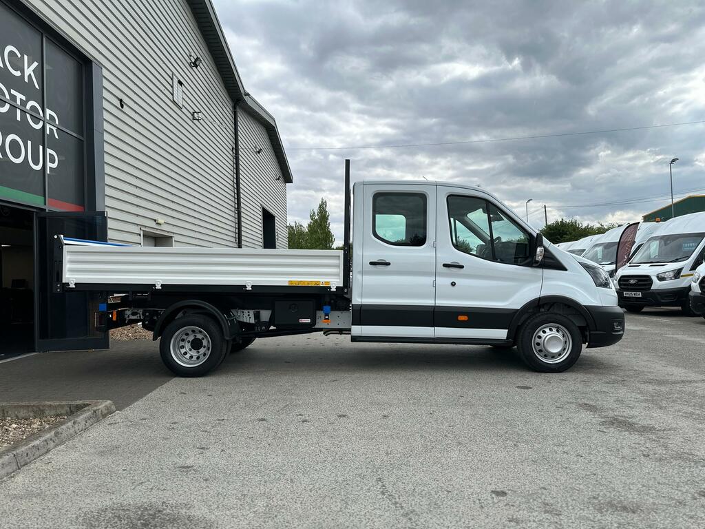 Ford Transit Custom L3 Double Cab Steel Tipper, Tow Bar, Air-con MJ24OER White #4