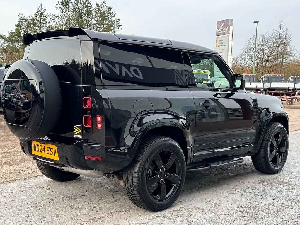 Land Rover Defender 90 3.0 250Ps D250 Hard Top With Air Con, 360 Cameras, WD24ESV Black #2