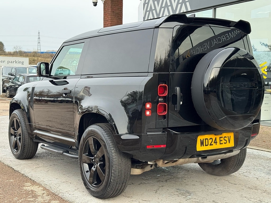 Land Rover Defender 90 3.0 250Ps D250 Hard Top With Air Con, 360 Cameras, WD24ESV Black #4