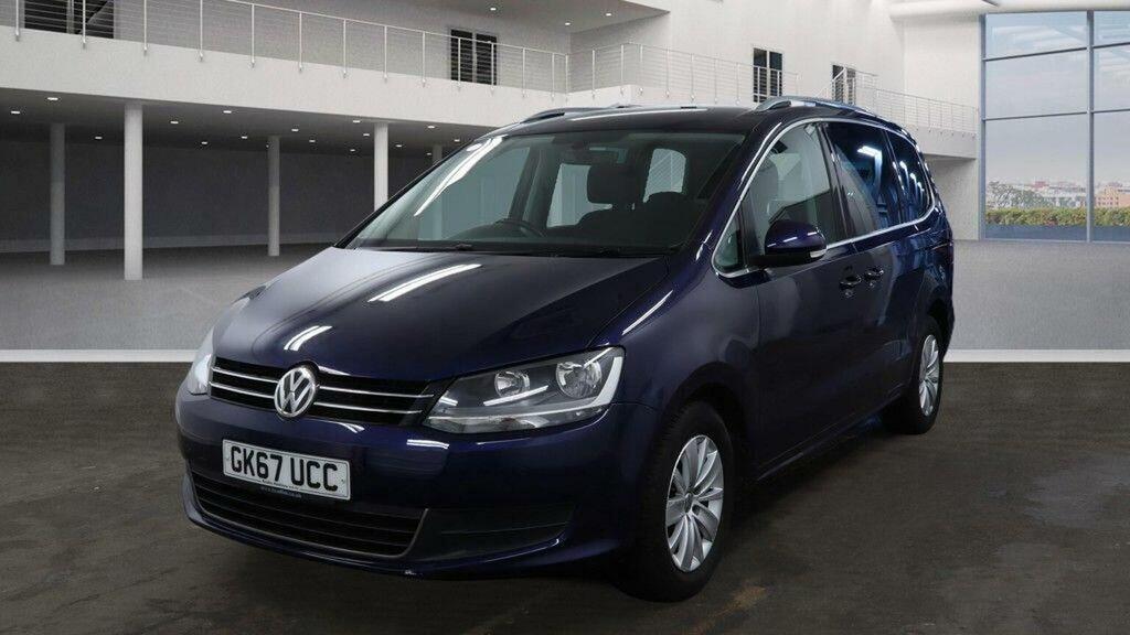 Volkswagen Sharan 2.0 Tdi Se Nav Dsg Euro 6 Ss GK67UCC Blue #4