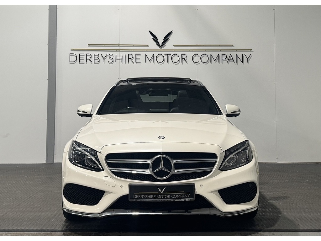 Mercedes-Benz C Class 2.1 C220d Amg Line Premium Plus Estate Diese LG66OMO White #2