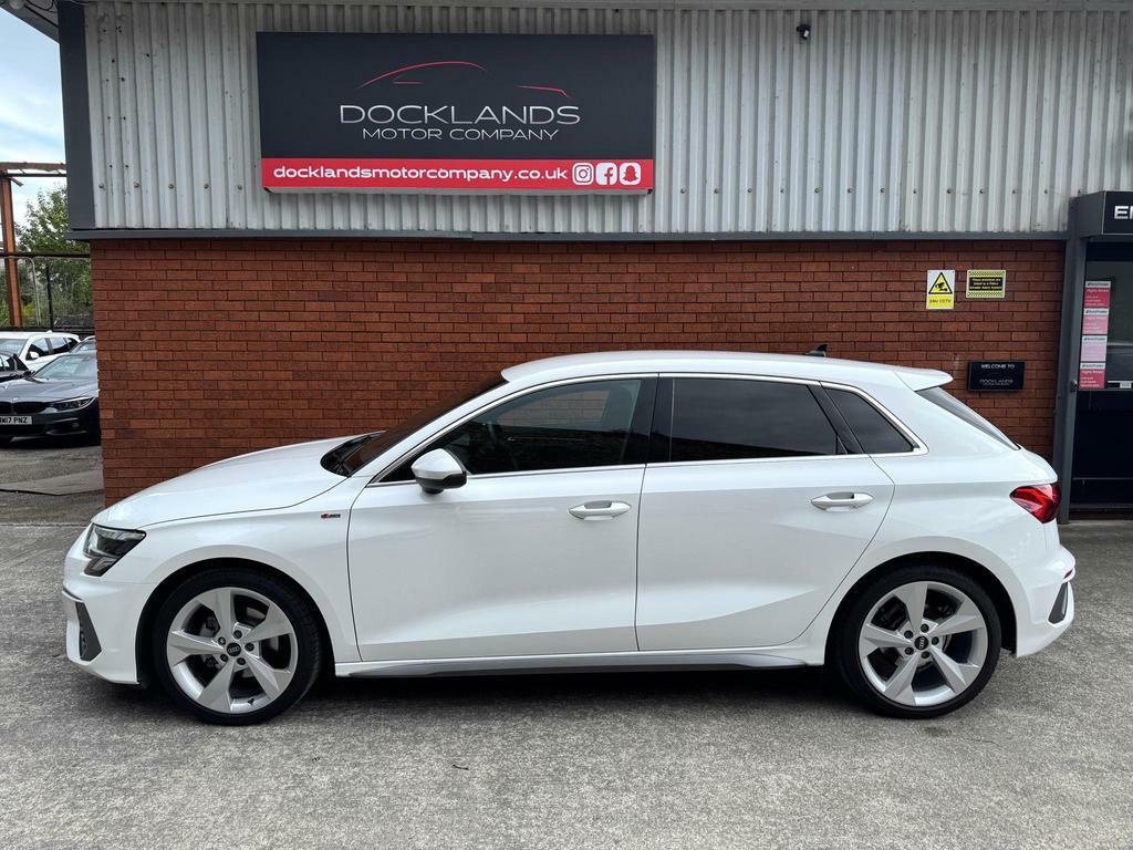 Audi A3 1.0 Tfsi 30 S Line Sportback Euro 6 S S LY71BBJ White #4