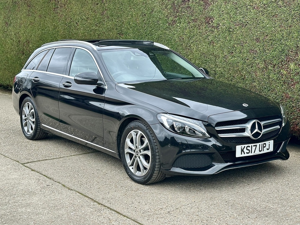 Mercedes-Benz C Class 1.6 C200d Sport Premium Estate G-tron KS17UPJ Black #4