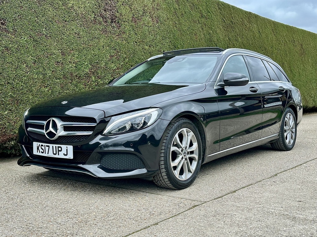 Mercedes-Benz C Class 1.6 C200d Sport Premium Estate G-tron KS17UPJ Black #6