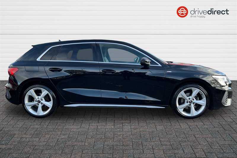 Audi A3 1.0 Tfsi 30 S Line Sportback S Tronic E GU23XMD Black #2