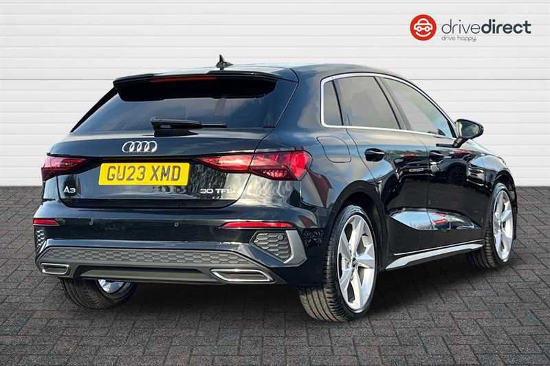 Audi A3 1.0 Tfsi 30 S Line Sportback S Tronic E GU23XMD Black #3