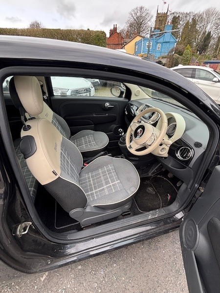Fiat 500 Lounge- Edition Pan Roof SD16GFO Black #5