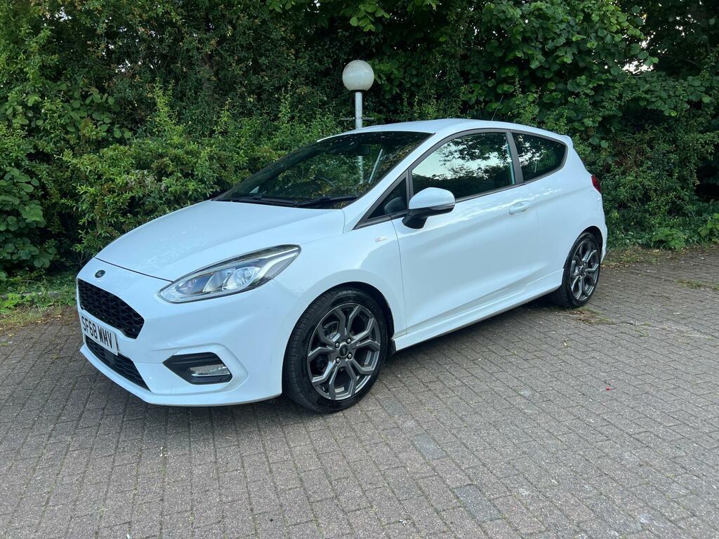 Ford Fiesta 1.0T Ecoboost St-line Euro 6 Ss SF68WMV White #4