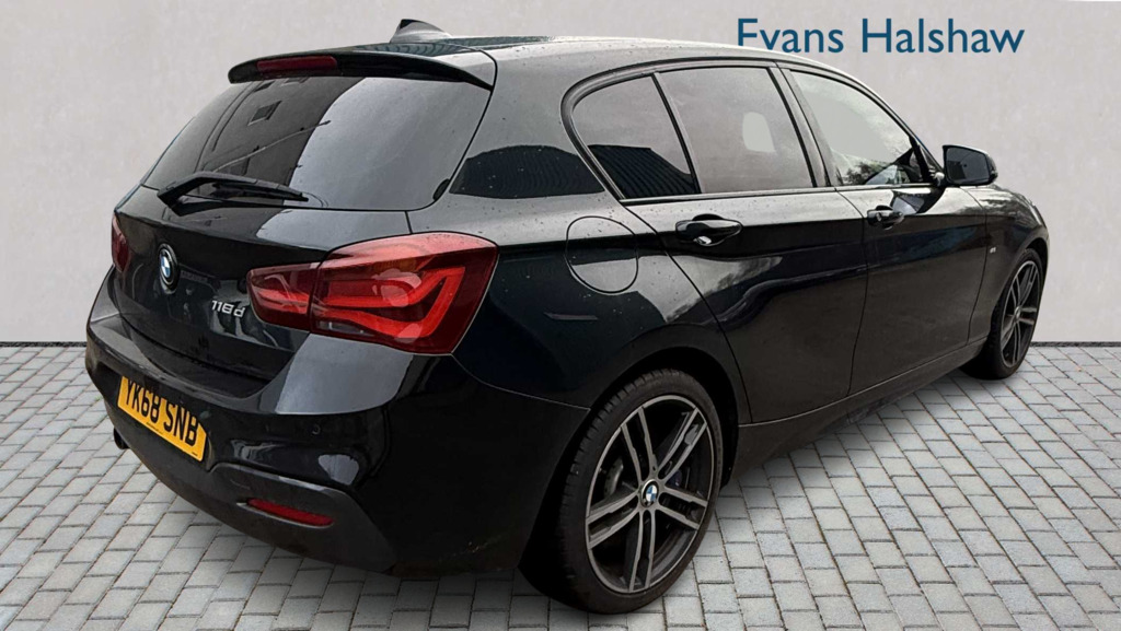 BMW 1 Series 118D M Sport Shadow Edition 2019 YK68SNB Black #4