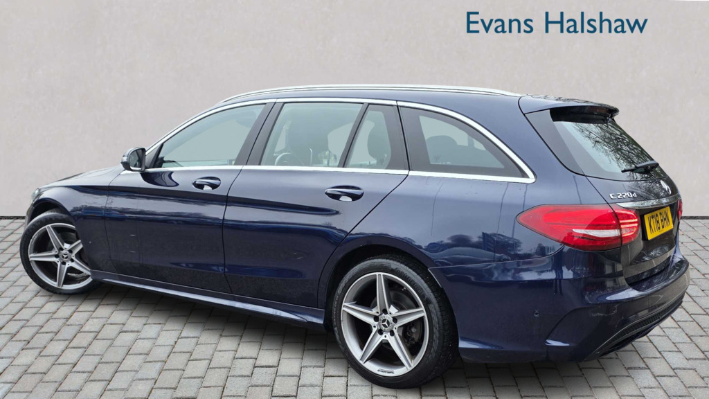 Mercedes-Benz C Class C220d Amg Line 9G-tronic 2018 KT18BHN Blue #2