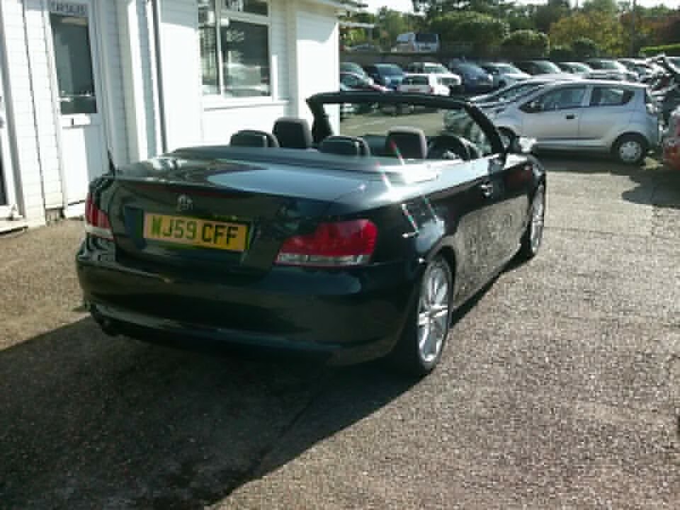 BMW 1 Series Convertible 2.0 118D Es Convertible 2009 WJ59CFF Black #2