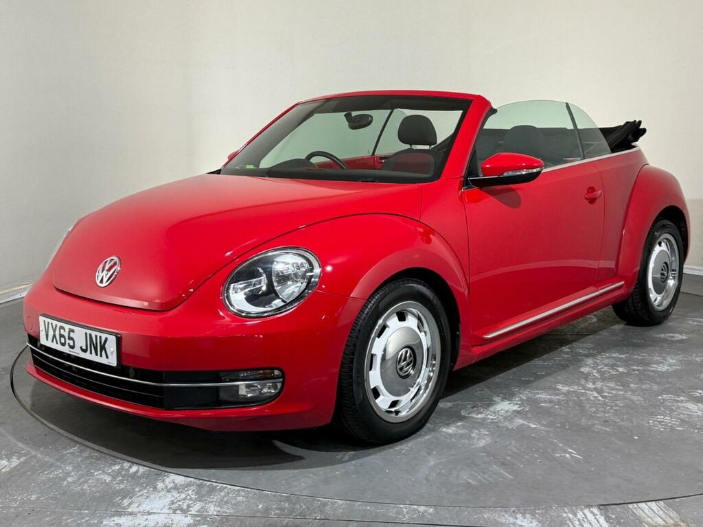 Volkswagen Beetle Convertible 2.0 Tdi Bluemotion Tech Design Cabriol VX65JNK Red #3