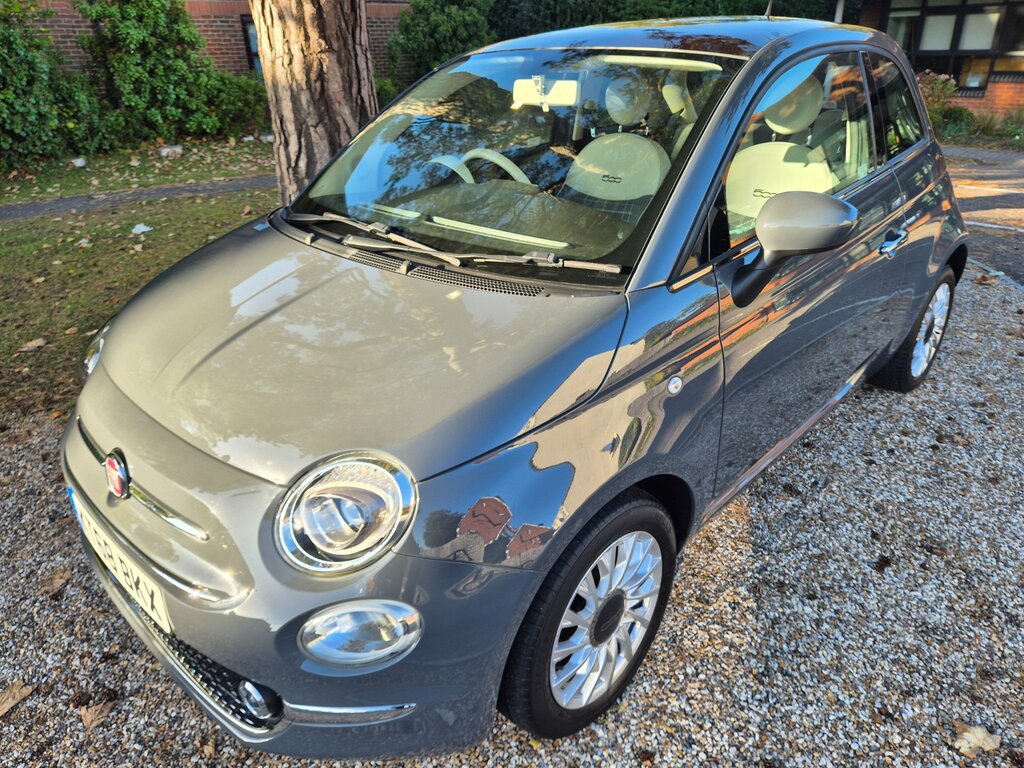 Fiat 500 1.2 Lounge Hatchback Euro 6 Ss KT68BKX Grey #3