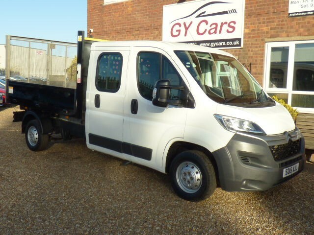 Citroen Relay Dropside Tipper 2.2 Hdi 35, 7 Seat Crew Cab Tipp White