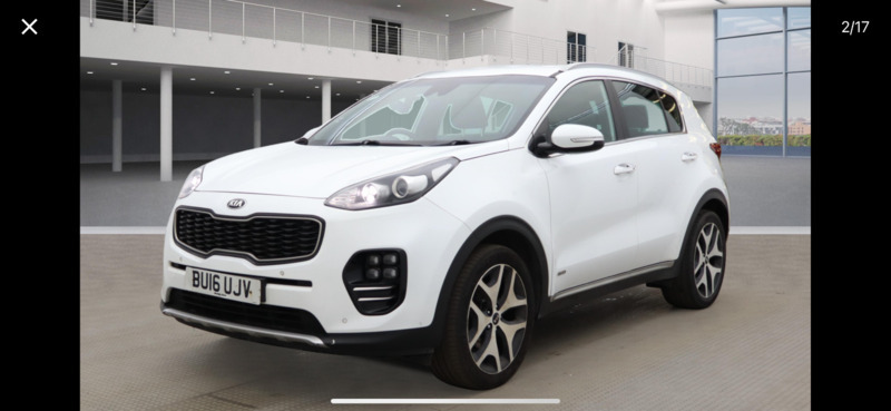 Kia Sportage Gt-line BU16UJV White #2
