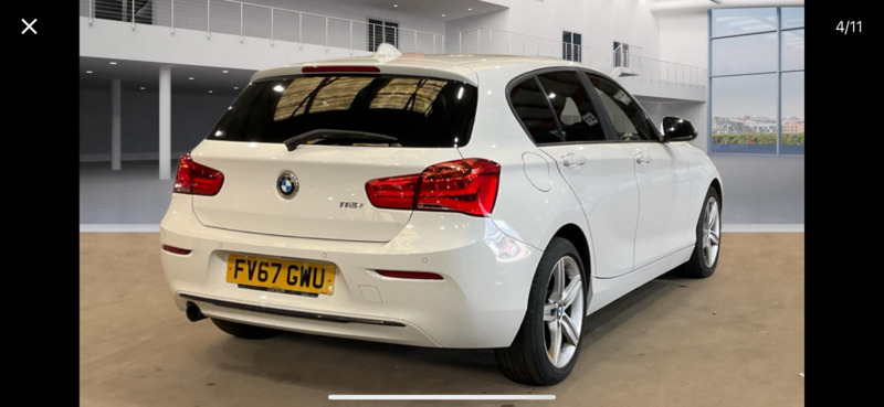 BMW 1 Series 118I Sport FV67GWU White #3