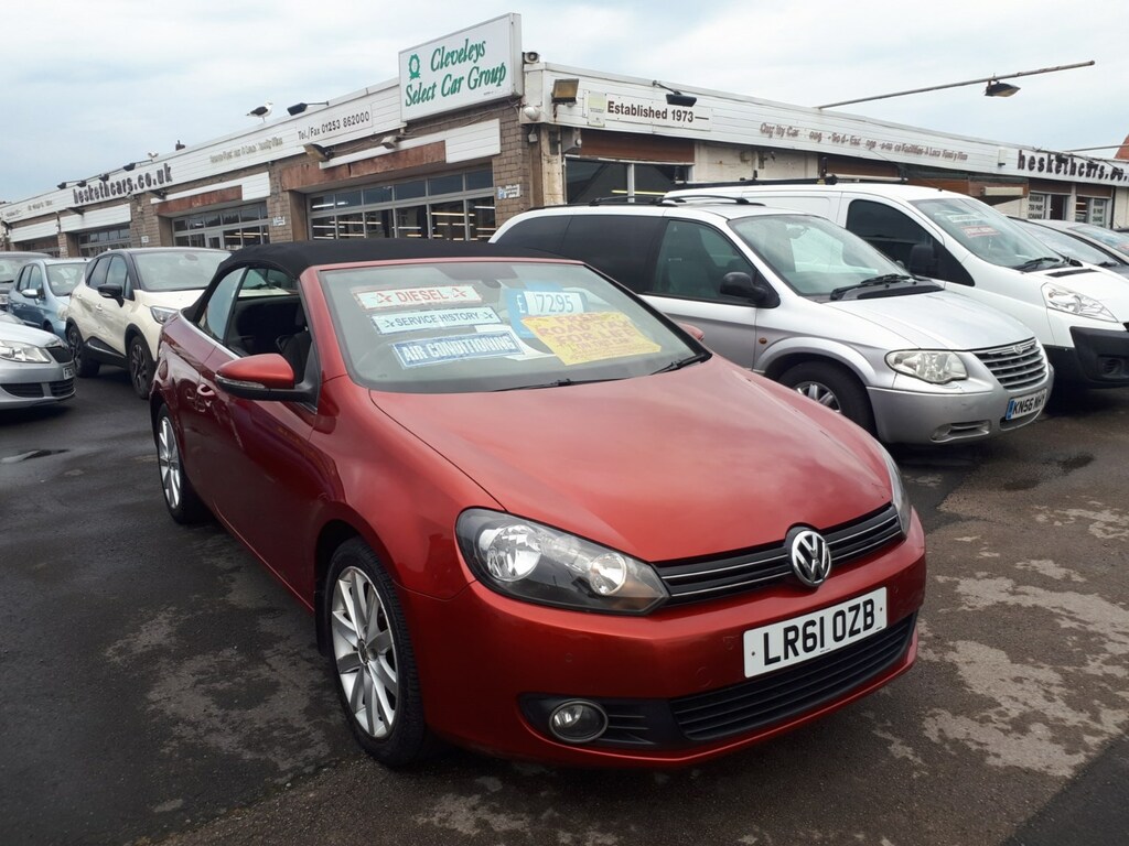 Volkswagen Golf 1.6 Tdi Bluemotion Tech Se Convertible From LR61OZB Red #3